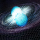 Artist’s depiction of the neutron star merger